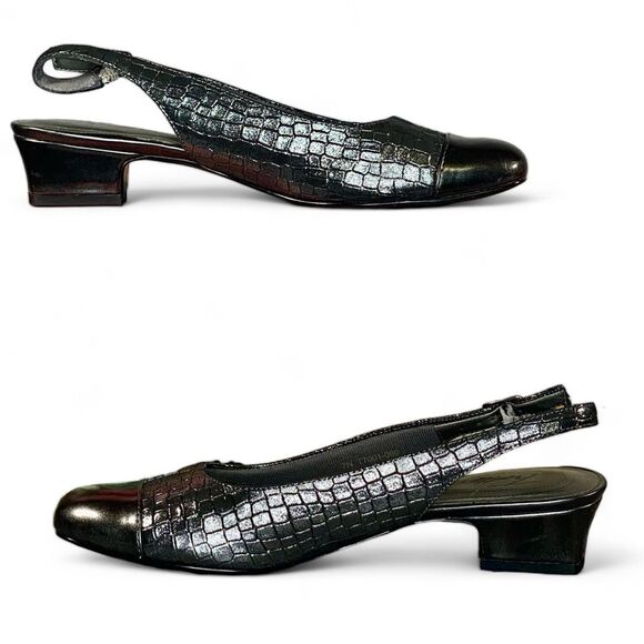 Trotters Classic Sling Back Pumps Women's Size 7N Square Toe - Picture 1 of 10